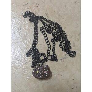 Hot Topic Steven Universe cookie cat pendent black necklace
